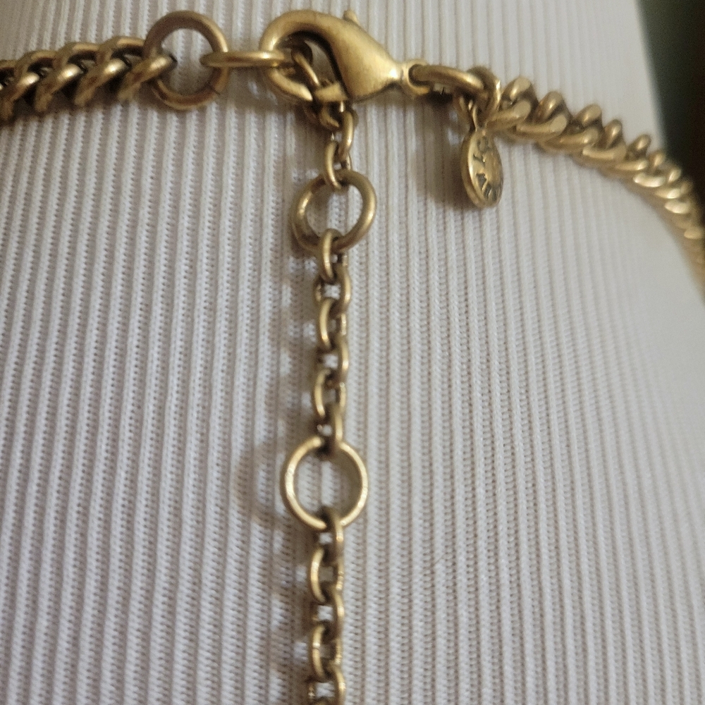 J. Crew Statement Necklace Dark Grey and Pink - Picture 7 of 7